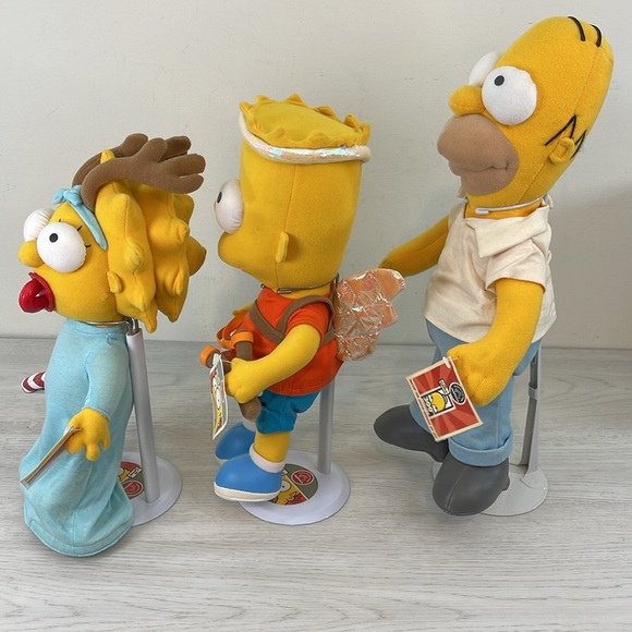 The Official Simpsons Holiday Plush Set-Homer-Bart-Maggie - Picture 2 of 14